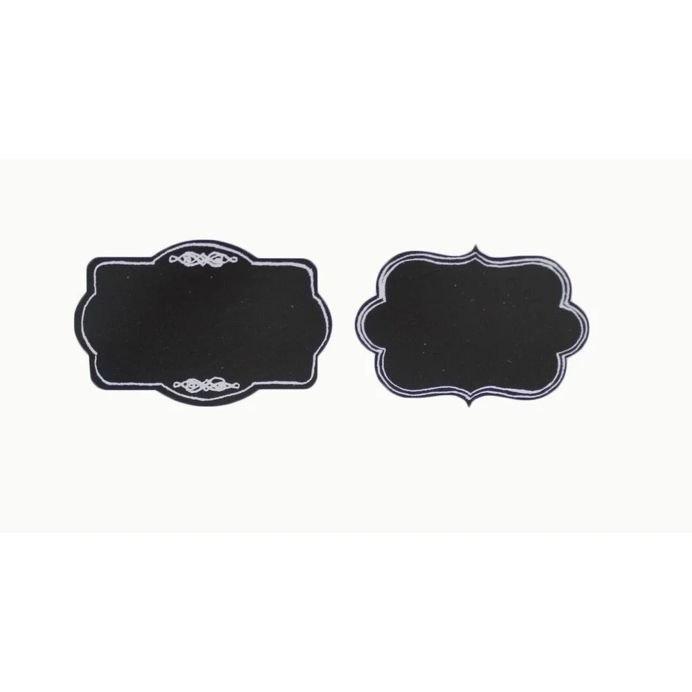 12‎ Pcs American Crafts DIY Shop Chalk Labels Black Decorative Shapes  3 Pack